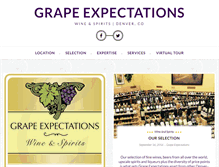 Tablet Screenshot of grapeexpectationsdenver.com